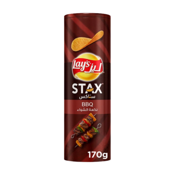 Lays Stax BBQ Potato Crisps 170g